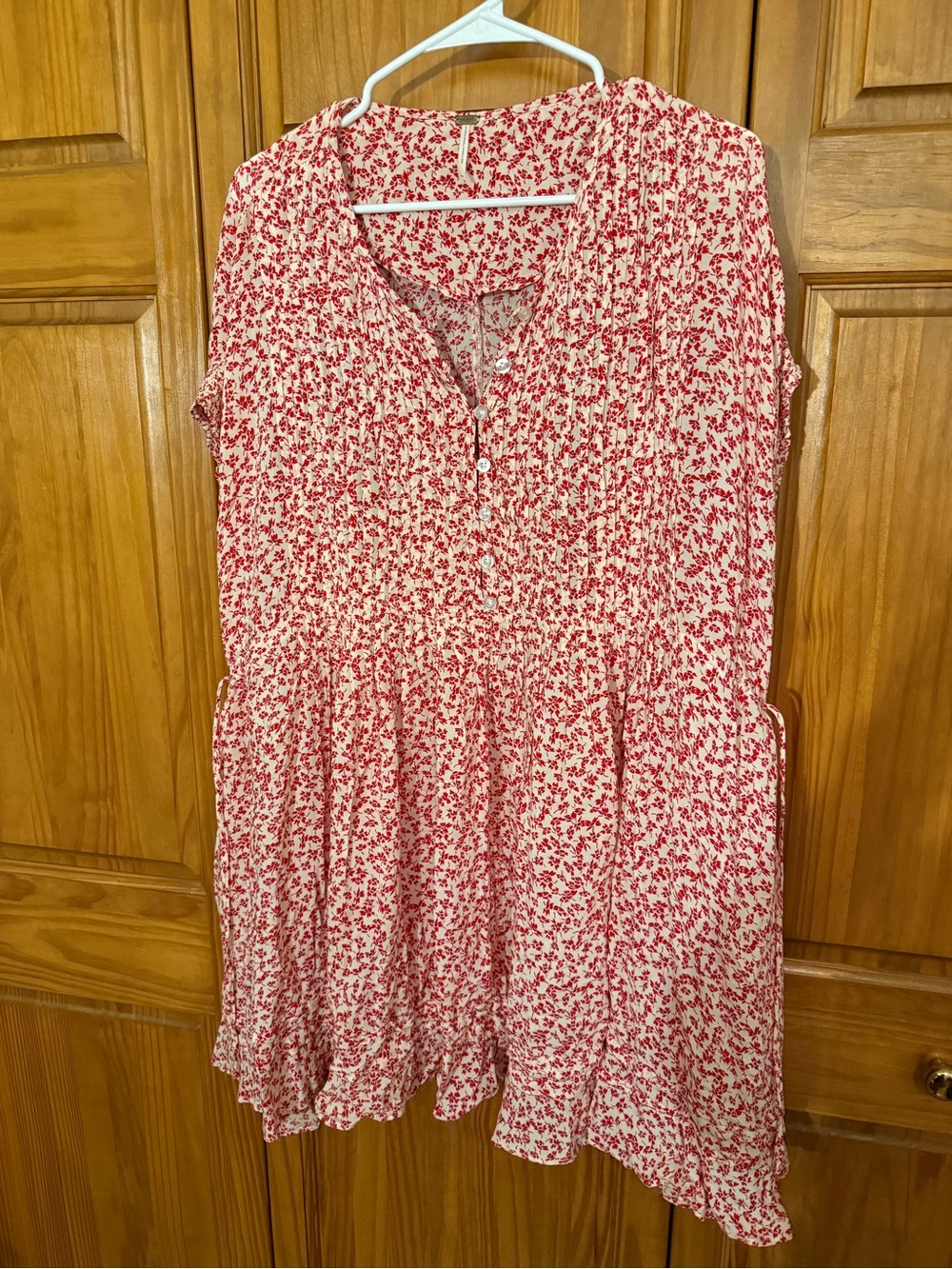 Free People Red Floral Mini Dress